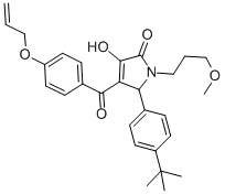 4-[4-(allyloxy)benzoyl]-5-(4-tert-butylphenyl)-3-hydroxy-1-(3-methoxypropyl)-1,5-dihydro-2H-pyrrol-2-one CAS#: 618074-31-0