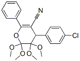 4-(4-chlorophenyl)-5,5,6,6-tetramethoxy-2-phenyl-4H-pyran-3-carbonitri le CAS#: 61222-98-8