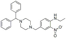 4-[[4-(diphenylmethyl)piperazin-1-yl]methyl]-N-ethyl-2-nitroaniline CAS#: 68740-16-9