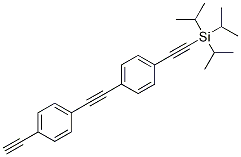 ((4-((4-ethynylphenyl)ethynyl)phenyl) ethynyl)triisopropylsilane CAS#: 176977-37-0