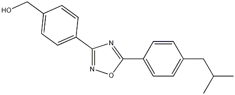 (4-(5-(4-isobutylphenyl)-1,2,4-oxadiazol-3-yl)phenyl)methanol CAS#: 635702-24-8
