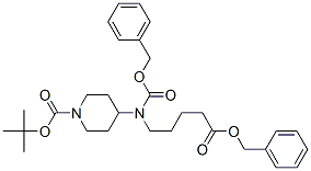 4-[[5-Oxo-5-(phenylmethoxy)pentyl][(phenylmethoxy)carbonyl]amino]-1-piperidinecarboxylic Acid 1,1-Dimethylethyl Ester CAS#: 181629-57-2