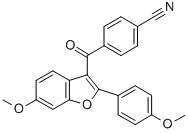 4-[[6-METHOXY-2-(4-METHOXYPHENYL)-3-BENZOFURANYL]CARBONYL]BENZONITRILE CAS#: 176977-56-3