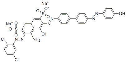 4-Amino-3-[(2,5-dichlorophenyl)azo]-5-hydroxy-6-[[4'-[(4-hydroxyphenyl)azo]-1,1'-biphenyl-4-yl]azo]-2,7-naphthalenedisulfonic acid disodium salt CAS#: 6486-55-1