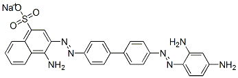 4-Amino-3-[[4'-[(2,4-diaminophenyl)azo]-1,1'-biphenyl-4-yl]azo]-1-naphthalenesulfonic acid sodium salt CAS#: 6486-30-2