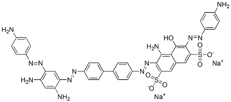 4-Amino-6-[(4-aminophenyl)azo]-3-[[4'-[[5-[(4-aminophenyl)azo]-2,4-diaminophenyl]azo][1,1'-biphenyl]-4-yl]azo]-5-hydroxynaphthalene-2,7-disulfonic acid disodium salt CAS#: 6473-08-1
