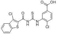 4-CHLORO-3-[[[[(3-CHLOROBENZO[B]THIEN-2-YL)CARBONYL]AMINO]THIOXOMETHYL]AMINO]-BENZOIC ACID CAS#: 530127-11-8