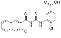 4-CHLORO-3-[[[[(3-METHOXY-2-NAPHTHALENYL)CARBONYL]AMINO]THIOXOMETHYL]AMINO]-BENZOIC ACID CAS#: 530150-52-8