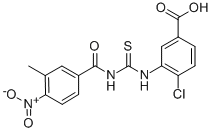 4-CHLORO-3-[[[(3-METHYL-4-NITROBENZOYL)AMINO]THIOXOMETHYL]AMINO]-BENZOIC ACID CAS#: 530146-58-8