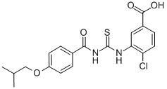 4-CHLORO-3-[[[[4-(2-METHYLPROPOXY)BENZOYL]AMINO]THIOXOMETHYL]AMINO]-BENZOIC ACID CAS#: 531541-86-3