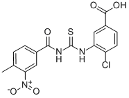 4-CHLORO-3-[[[(4-METHYL-3-NITROBENZOYL)AMINO]THIOXOMETHYL]AMINO]-BENZOIC ACID CAS#: 531538-05-3