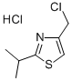 4-(CHLOROMETHYL)-2-ISOPROPYL]-4-THIAZOLYL, HYDROCHLORIDE SALT CAS#: 65386-28-9