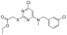 [[4-Chloro-6-[[(3-chlorophenyl)methyl]methylamino]-2-pyrimidinyl]thio]acetic acid ethyl ester CAS#: 64562-13-6