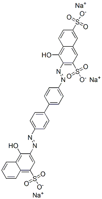 4-Hydroxy-3-[[4'-[(1-hydroxy-4-sulfo-2-naphtyl)azo]-1,1'-biphenyl-4-yl]azo]-2,7-naphthalenedisulfonic acid trisodium salt CAS#: 6507-83-1