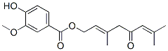 4-Hydroxy-3-methoxybenzoic acid 3,7-dimethyl-5-oxo-2,6-octadienyl ester CAS#: 66067-33-2