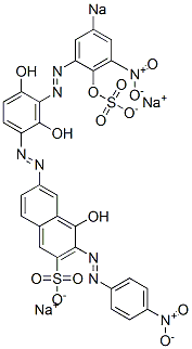 4-Hydroxy-6-[[3-[(2-hydroxy-3-nitro-5-sodiosulfophenyl)azo]-2,4-dihydroxyphenyl]azo]-3-[(4-nitrophenyl)azo]naphthalene-2-sulfonic acid sodium salt CAS#: 6487-05-4