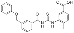 4-METHYL-3-[[[[3-(PHENOXYMETHYL)BENZOYL]AMINO]THIOXOMETHYL]AMINO]-BENZOIC ACID CAS#: 530140-68-2