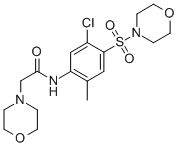 4-Morpholineacetamide, N-(5-chloro-2-methyl-4-(4-morpholinylsulfonyl)p henyl)- CAS#: 66647-76-5