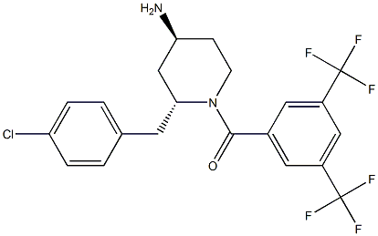 4-PiperidinaMine, 1-[3,5-bis(trifluoroMethyl)benzoyl]-2-[(4-chlorophenyl)Methyl]-, (2R,4S)- (9CI) CAS#: 177707-22-1