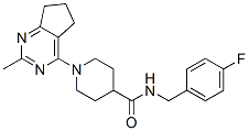 4-Piperidinecarboxamide, 1-(6,7-dihydro-2-methyl-5H-cyclopentapyrimidin-4-yl)-N-[(4-fluorophenyl)methyl]- (9CI) CAS#: 606135-88-0