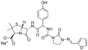 4-Thia-1-azabicyclo[3.2.0]heptane-2-carboxylic acid, 6-[[[[[3-[(2-furanylmethylene)amino]-2-oxo-1-imidazolidinyl]carbonyl]amino](4-hydroxyphenyl)acetyl]amino]-3,3-dimethyl-7-oxo-, monosodium salt, [2S-[2alpha,5alpha,6beta[S*(E)]]]- CAS#: 61835-48-1