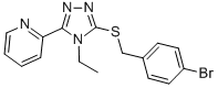 4-bromobenzyl 4-ethyl-5-(2-pyridinyl)-4H-1,2,4-triazol-3-yl sulfide CAS#: 618415-41-1
