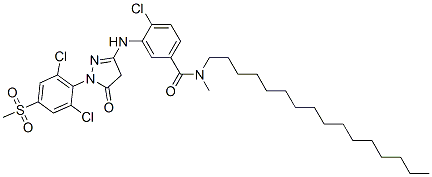 4-chloro-3-[[1-[2,6-dichloro-4-(methylsulphonyl)phenyl]-4,5-dihydro-5-oxo-1H-pyrazol-3-yl]amino]-N-hexadecyl-N-methylbenzamide CAS#: 61138-44-1