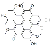 4,13-Dihydroxy-8,9-bis(2-hydroxypropyl)-7,10-dimethoxyperylo[1,12-def]-1,3-dioxepin-6,11-dione CAS#: 67533-78-2