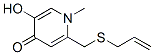 4(1H)-Pyridinone, 5-hydroxy-1-methyl-2-[(2-propenylthio)methyl]- (9CI) CAS#: 181647-47-2