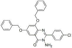 4(3H)-Quinazolinone,  3-amino-2-(4-chlorophenyl)-6,8-bis(phenylmethoxy)- CAS#: 60186-45-0