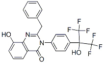 4(3H)-Quinazolinone,  8-hydroxy-2-(phenylmethyl)-3-[4-[2,2,2-trifluoro-1-hydroxy-1-(trifluoromethyl)ethyl]phenyl]- CAS#: 637345-58-5