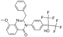 4(3H)-Quinazolinone,  8-methoxy-2-(phenylmethyl)-3-[4-[2,2,2-trifluoro-1-hydroxy-1-(trifluoromethyl)ethyl]phenyl]- CAS#: 637345-51-8