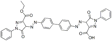 4,4'-[(1,1'-Biphenyl-4,4'-diyl)bis(azo)]bis(4,5-dihydro-5-oxo-1-phenyl-1H-pyrazole-3-carboxylic acid ethyl) ester CAS#: 6492-54-2