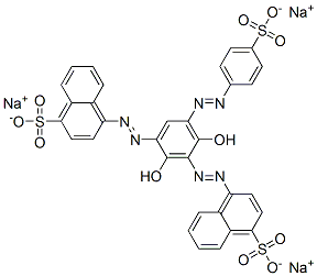 4,4'-[[2,4-Dihydroxy-5-[(4-sulfophenyl)azo]-1,3-phenylene]bis(azo)]bis(1-naphthalenesulfonic acid)trisodium salt CAS#: 68877-39-4