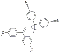 4,4'-[3-[2,2-Bis(4-methoxyphenyl)vinyl]-2,2-dimethylcyclopropane-1,1-diyl]bisbenzonitrile CAS#: 67437-14-3