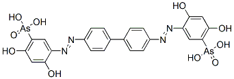 4,4'-Bis((5-arsono-2,4-dihydroxyphenyl)diazenyl)-1,1'-biphenyl CAS#: 7145-97-3
