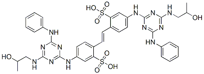 4,4'-bis[[6-anilino-4-[(2-hydroxypropyl)amino]-1,3,5-triazin-2-yl]amino]stilbene-2,2'-disulphonic acid CAS#: 68134-08-7