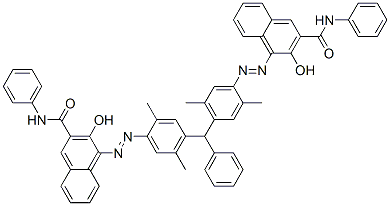 4,4'-[(phenylmethylene)bis[(2,5-dimethyl-4,1-phenylene)azo]]bis[3-hydroxy-N-phenylnaphthalene-2-carboxamide] CAS#: 60033-00-3
