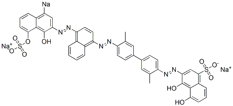 4,5-Dihydroxy-3-[[4'-[[4-[(1,8-dihydroxy-4-sodiosulfo-2-naphthalenyl)azo]-1-naphthalenyl]azo]-3,3'-dimethyl[1,1'-biphenyl]-4-yl]azo]naphthalene-1-sulfonic acid sodium salt CAS#: 6360-49-2