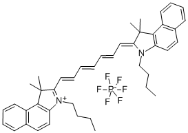 4,5:4'',5''-DIBENZO-1,1''-DIBUTYL-3,3,3'',3''-TETRAMETHYLINDATRICARBOCYANINE HEXAFLUOROPHOSPHATE CAS#: 663161-10-2