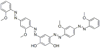 4,6-Bis[[2-methoxy-4-[(2-methoxyphenyl)azo]phenyl]azo]-1,3-benzenediol CAS#: 68227-35-0