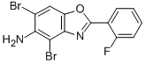 4,6-DIBROMO-2-(2-FLUOROPHENYL)-1,3-BENZOXAZOL-5-AMINE CAS#: 637302-86-4
