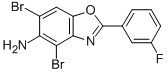 4,6-DIBROMO-2-(3-FLUOROPHENYL)-1,3-BENZOXAZOL-5-AMINE CAS#: 637302-87-5