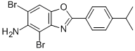 4,6-DIBROMO-2-(4-ISOPROPYLPHENYL)-1,3-BENZOXAZOL-5-AMINE CAS#: 637302-99-9