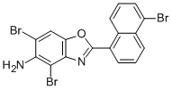 4,6-DIBROMO-2-(5-BROMO-1-NAPHTHYL)-1,3-BENZOXAZOL-5-AMINE CAS#: 637303-04-9