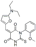 4,6(1H,5H)-Pyrimidinedione,  5-[[5-(diethylamino)-2-furanyl]methylene]dihydro-1-(2-methoxyphenyl)-2-thioxo- CAS#: 641598-25-6