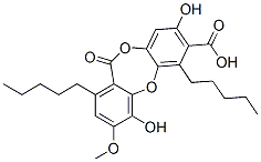 4,8-Dihydroxy-3-methoxy-11-oxo-1,6-dipentyl-11H-dibenzo[b,e][1,4]dioxepin-7-carboxylic acid CAS#: 63529-35-1