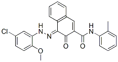 (4E)-4-[(5-chloro-2-methoxy-phenyl)hydrazinylidene]-N-(2-methylphenyl)-3-oxo-naphthalene-2-carboxamide CAS#: 68258-62-8