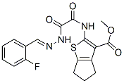4H-Cyclopenta[b]thiophene-3-carboxylicacid,2-[[[[(2-fluorophenyl)methylene]hydrazino]oxoacetyl]amino]-5,6-dihydro-,methylester(9CI) CAS#: 606484-57-5