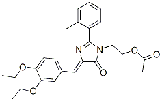 4H-Imidazol-4-one,  3-[2-(acetyloxy)ethyl]-5-[(3,4-diethoxyphenyl)methylene]-3,5-dihydro-2-(2-methylphenyl)- CAS#: 640249-93-0
